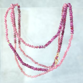 Ruby x Pink Tourmaline Necklace/Longの画像