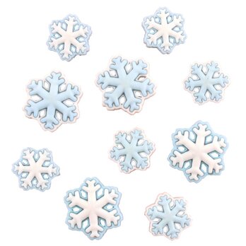 ガローア ボタン10個セット-スノーフレーク 雪印2　　1154 クリスマス　冬の画像
