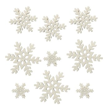 ガローア ボタン9個セット-スノーフレーク 雪印3　　1155　クリスマス　冬の画像