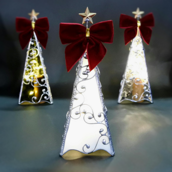 新色追加です！#クリスマス 【超早割価格】大人のクリスマスツリーランプ　X'mas LEDライト ステンドグラス ランプの画像