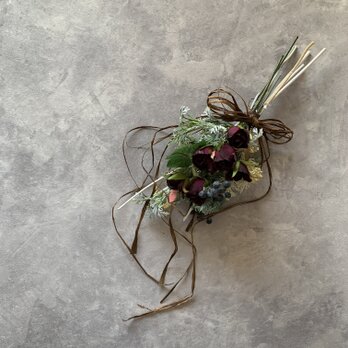 スワッグ　ドライ風のバラ　アーティシャルフラワー　造花　　ウエルカムボード　の画像