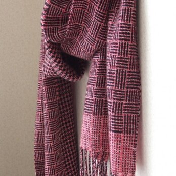 手織りカシミアストール・・バーブシュカ（ストロベリー）の画像