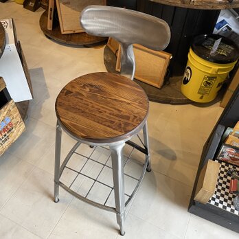 在庫あり　即納　Ok  Hotaru 椅子　キッチン　リビング　ダーク　アイアン　家具　天然木　無垢材の画像