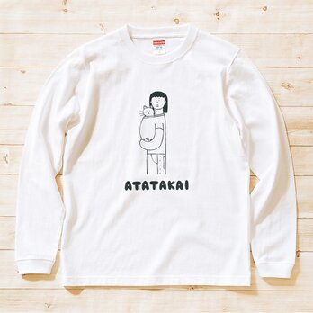 長袖Tシャツ 猫選べます『猫あたたかい・女子』男女兼用 ロンTの画像