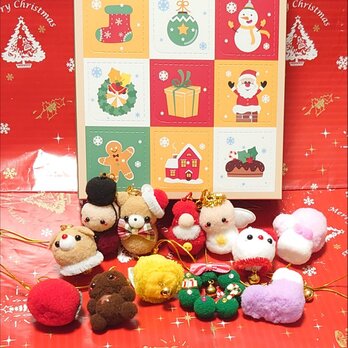 ⌂*Xmasオーナメント*⌂【A-1】BOX入り!Xmasマスコット12個セットの画像