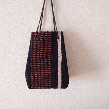 SALE！｢TATAMI drawstring bag｣ 縦型巾着 マチもたっぷり 畳織り鞄  手持ち肩掛けお好みで♪の画像