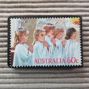 オーストラリア　クリスマス切手ブローチ9096の画像