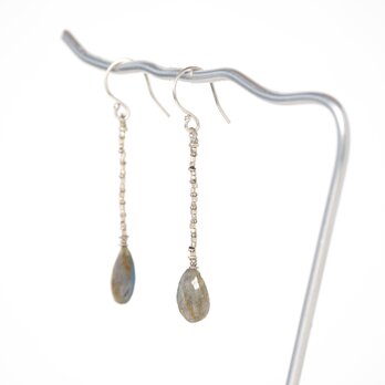 'labradorite' silver long pierceの画像