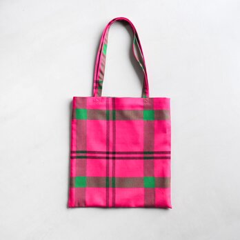 マサイファブリック トートバッグ Massai Blanket Pink & Greenの画像