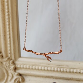 原石ダイヤモンドクォーツの小枝ネックレスの画像