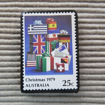オーストラリア　クリスマス切手ブローチ9114の画像