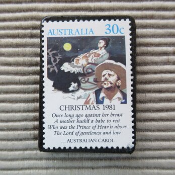 オーストラリア　クリスマス切手ブローチ9116の画像