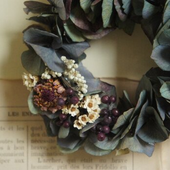 ajisai wreath 14cm * flowerの画像