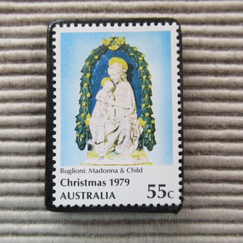オーストラリア　クリスマス切手ブローチ9107の画像