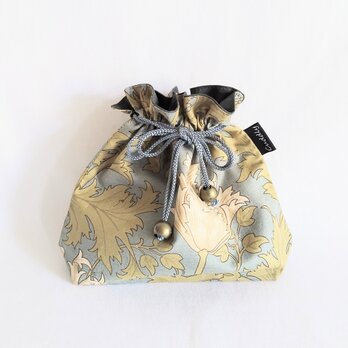 モリスアネモネベージュの巾着袋の画像