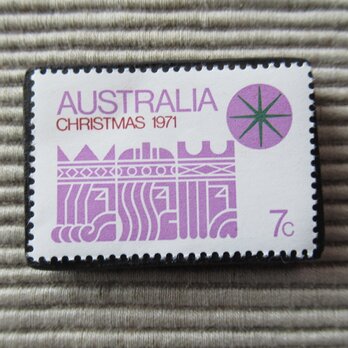オーストラリア　クリスマス切手ブローチ9119の画像