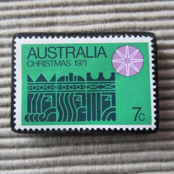 オーストラリア　クリスマス切手ブローチ9123の画像