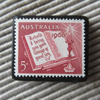 オーストラリア　クリスマス切手ブローチ9129の画像