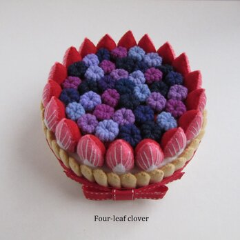 《直径11.5㎝》色彩を楽しむケーキ(purple＆blue)の画像