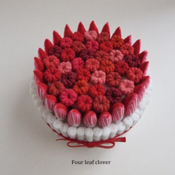 《直径11㎝》色彩を楽しむケーキ(WB×red&pink)の画像