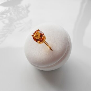 ［再販］ブランデーシトリンのファセットカットリング