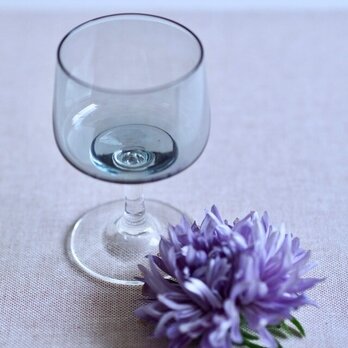 【Vintage】デンマーク ブルーグレーのカクテルグラス（port wine）の画像