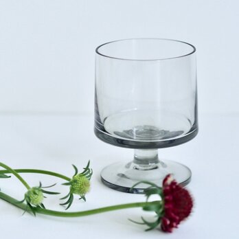 【Vintage】デンマーク 図形のグラス（smoke- white wine）の画像
