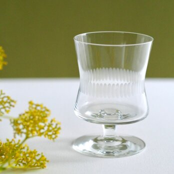 【Vintage】デンマーク 彫刻のグラス（white wine-clear）の画像