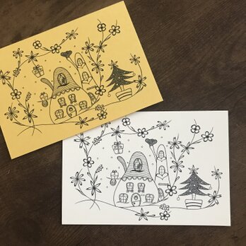 クリスマスポストカード　2枚セットの画像
