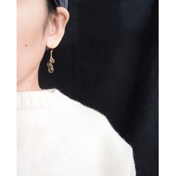 【K14gf】Lemon quartz Drop Earrings／レモンクォーツ ドロップピアスの画像