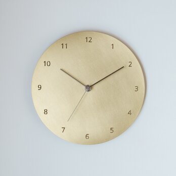 壁掛け時計−タイプ2数字入り / 真鍮の画像