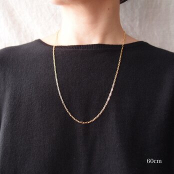 【K14gf・受注制作】Plane Necklace／チェーンネックレス（60cm）の画像