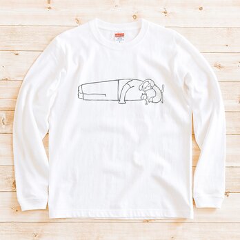 長袖Tシャツ 猫選べます『くぐる猫・女子』 男女兼用 ロンTの画像