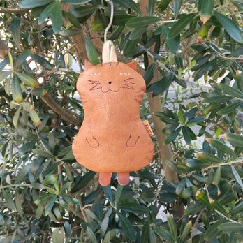 トラ猫コインケースの画像
