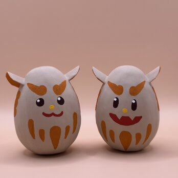 月桃シーサー張り子（右:男の子）の画像