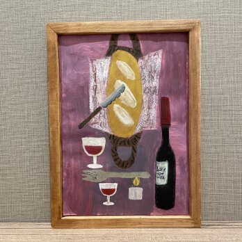 パンとワインの画像