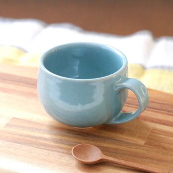こっくり水色釉薬のマグカップ ＊ ２の画像