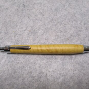訳あり　御蔵島柘植　縮み杢　椿油仕上げ　木軸ボールペン(シャープペンシル)　の画像
