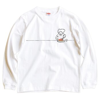 『ミートソーススパゲティ』 長袖 Tシャツ 男女兼用の画像