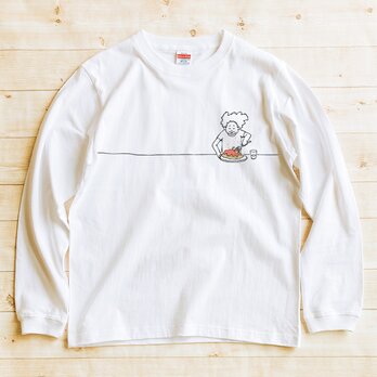 『ミートソーススパゲティ』 長袖 Tシャツ 男女兼用の画像