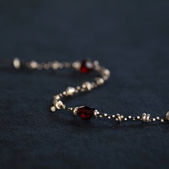 -garnet・silver- braid braceletの画像