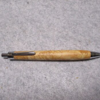 桧瘤　瘤杢　椿油仕上げ　ワンピースタイプの木軸シャープペンシル(ボールペン)　の画像