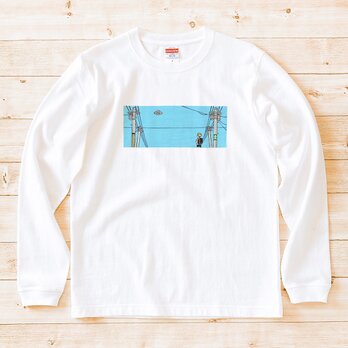 『通学路とＵＦＯ』 長袖 Tシャツ 男女兼用の画像