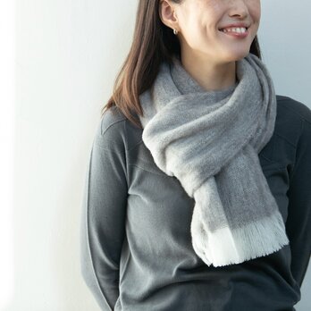 Organic Merino Wool マフラー　Stoneの画像