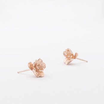 ナシの花　ピアス　 18k Rose Gold Platedの画像