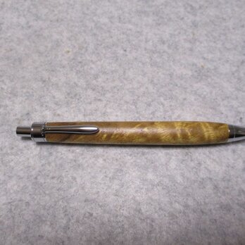 御蔵島桑　金桑　おぼろ銀杢　椿油仕上げ　木軸シャープペンシル(ボールペン)の画像
