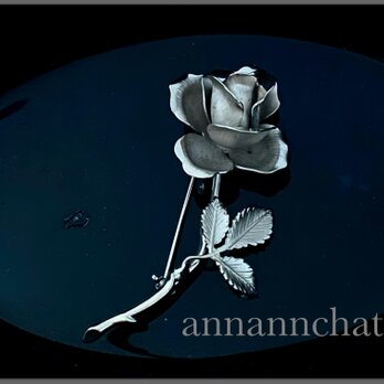 【ビンテージ　薔薇　バラの　ブローチ】シルバー　誕生日　アメリカ製　バラ　ばら 　花の画像
