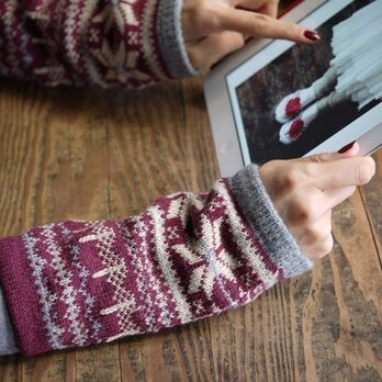 Snow Crystal アーム＆レッグウォーマー 【ボルドー】