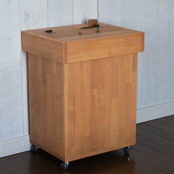分別　木製　ダストボックス　ゴミ箱　ごみ箱　45㍑ゴミ袋 30㍑ゴミ袋 兼用の画像