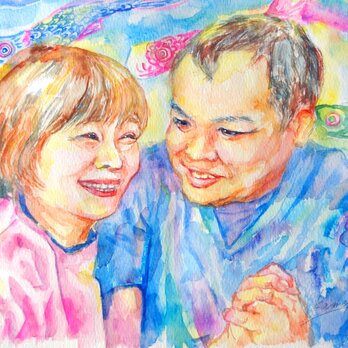 A4サイズ　人柄と愛情を詰め込んだ似顔絵　お祝い　誕生日　プレゼント　古希　還暦　米寿　傘寿の画像